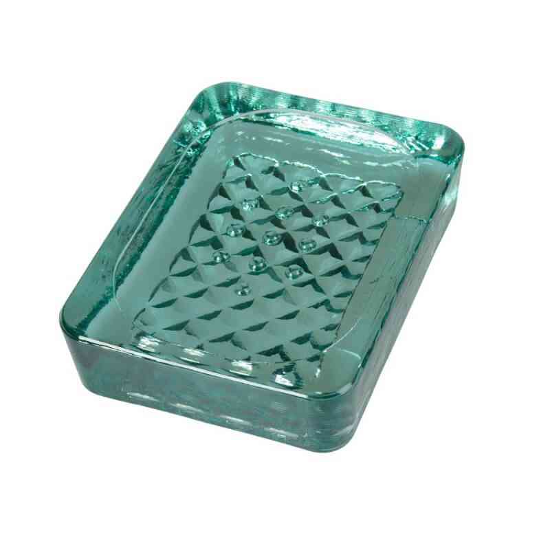 onderwerpen inch bevestigen Kies voor een zeepbakje gemaakt van stevig gerecycled glas, Diamant, en  anti-vochtigheid