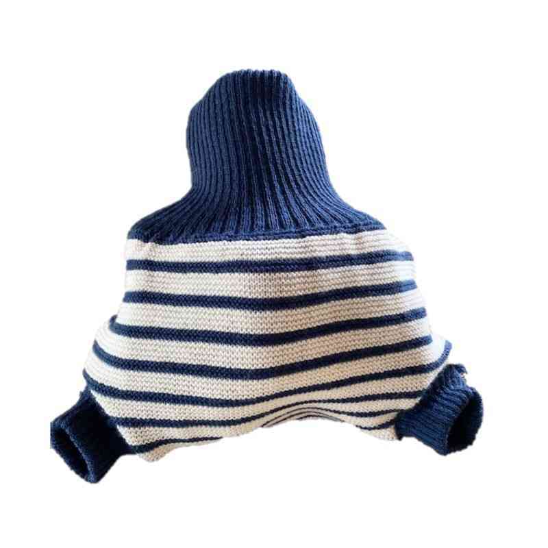 Popolini Wool Nappy Cover - Navy and Cream Stripes - Little Green Cub